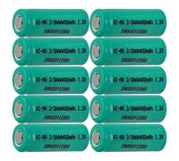 vhbw 10x cella per batteria sostituisce 2/3AAA per batterie - 400 mAh, 1,2 V, NiMH