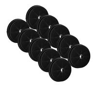 vhbw 10x Filtro a carboni attivi compatibile con Ariston HBT9FPIX, AH90IX cappe aspiranti - 19 cm