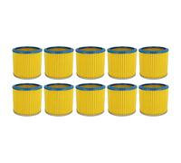 vhbw 10x filtro a pieghe piatte compatibile con Parkside PNTS 35/5(E/S), 30/9 E, 30/9(E/S), B1, B2, A1 aspirapolvere - Cartuccia filtrante