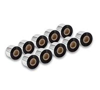 vhbw 10x nastro a trasferimento termico compatibile con Godex EZPI 1300, G500, G530 etichettatrice - Carta termica, indelebile, 50 mm x 300 m, nero