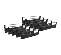 vhbw 10x nastro inchiostrato compatibile con Epson LQ-200, LQ-350, LQ-300, LQ300, LQ200, LQ350 stampante ad aghi - nero
