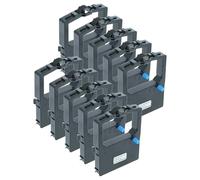 vhbw 10x nastro inchiostrato compatibile con OKI Microline 3390, 3390 eco, 3320 eco, 3321, 3321 eco stampante ad aghi - nero
