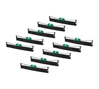 vhbw 10x nastro inchiostrato compatibile con Olivetti PR 2, PR2 Plus, PR2 E, PR2, PR II, PRII stampante ad aghi - nero