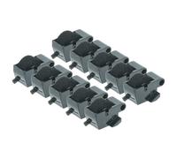 vhbw 10x nastro inchiostrato compatibile con Sharp EL-1801E, EL-2192G, EL-2195L calcolatrice registratore di cassa - Rullo inchiostratore nero