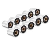 vhbw 10x nastro trasferimento termico compatibile con Citizen 4081, 2001, 631, 4121 etichettatrice, indelebile, 90mmx300m, cera di qualità plus