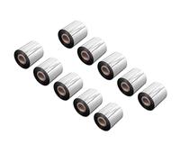 vhbw 10x nastro trasferimento termico compatibile con TSC TE310, TE300, TE210, TTP-2410M etichettatrice, indelebile, 70mmx300m, cera/resina