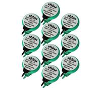 vhbw 10x NiMH Batteria a bottone di ricambio 2 pin tipo 1/V40H 40mAh 1,2V adatta a batterie per modellismo, luci solari ecc.