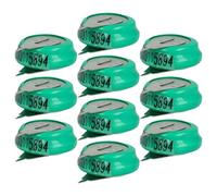 vhbw 10x NiMH Batteria a bottone di ricambio 2 pin tipo 1/V80H 80mAh 1,2V adatta a batterie per modellismo, luci solari ecc.