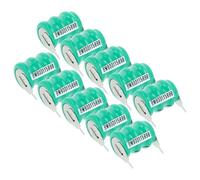 vhbw 10x NiMH Batteria a bottone di ricambio 2 pin tipo V40H 40mAh 3,6V adatta a batterie per modellismo, luci solari ecc.