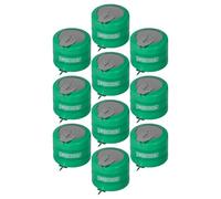 vhbw 10x NiMH Batteria a bottone di ricambio tipo V250H 250mAh 3,6V adatta a batterie per modellismo, luci solari ecc.