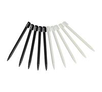vhbw 10x Pennini compatibile con Nintendo DSi, DSi XL, 2DS, DS Lite console di gioco - 8,8 cm lunghezza, nero/bianco