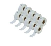 vhbw 10x rotolo etichette 25mm x 54mm (500 etichette) compatibile con Seiko Smart Label Printer SLP620, SLP650 etichettatrice bianco