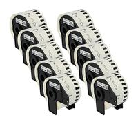 vhbw 10x rotolo etichette con supporto 50mm x 30,48m (1 etichetta) compatibile con Brother PT QL-810WC etichettatrice - premium