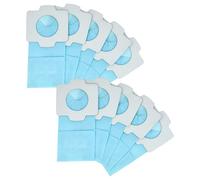 vhbw 10x sacchetto compatibile con Makita DCL182, DCL182Z, DCL182ZB, DCL182ZW, CL121DZX aspirapolvere - in carta, 11,85cm x 6cm, azzurro