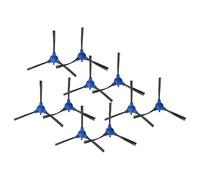 vhbw 10x Spazzola Laterale Compatibile con Proscenic Proscenic 850t, 850 Robot aspirapolvere - Set spazzole, Blu/Nero