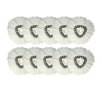 vhbw 10x Testina pulente sostituisce Vileda 152623 per mocio, lavapavimenti - Microfibra, Bianco