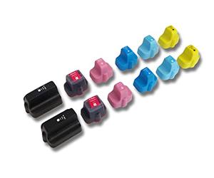 vhbw 12x cartucce compatibile con HP Photosmart D7145, D6160, D7160, D7155, D7168, D7163, C8180, C8188, C8183, D6100 stampante (compatibile)