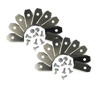 vhbw 18x Lama di ricambio compatibile con Segway Navimow i105E, i110n, i108E tagliaerba - argento, in acciaio