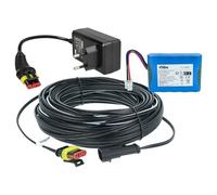 vhbw 1x alimentatore, 1x batteria 3000 mAh, 1x cavo a bassa tensione 20 m compatibile con Gardena SILENO+ R160LiC tosaerba