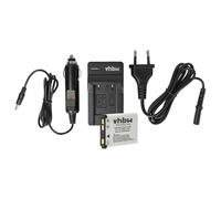 vhbw 1x base di ricarica, 1x adattatore da auto, 1x batteria, 1x cavo di alimentazione compatibile con Fujifilm FinePix Z700EXR, Z35, Z70, Z37 camera