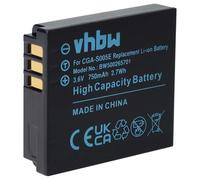 vhbw 1x batteria compatibile con Panasonic Lumix DMC-FX12, DMC-FX150, DMC-FX3, DMC-FX50 fotocamera (750mAh, 3,6V, Li-Ion)