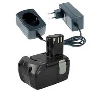 vhbw 1x caricatore, 1x batteria 2 Ah compatibile con Hitachi WR 14DMR utensili