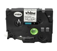 vhbw 1x Cassetta nastro compatibile con Brother PT P-touch CUBE (P300BT), P-touch CUBE Plus (P710BT) etichettatrice 3,5 mm nero su bianco