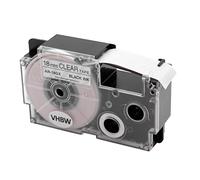 vhbw 1x Cassetta nastro compatibile con Casio KL-130, KL-100E, KL-120, KL-1500, CW-L300 etichettatrice 5,5m x 18 mm nero su trasparente