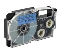 vhbw 1x Cassetta nastro compatibile con Casio KL-2000, KL-300, KL-70E, KL-200E, KL-60, KL-7000 etichettatrice 8m x 9 mm nero su blu