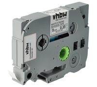 vhbw 1x Cassetta nastro sostituisce Brother TZE-S221 per etichettatrice 8m x 9 mm nero su bianco, extra forte, laminato