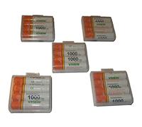 vhbw 20x batteria AAA micro compatibile con METZ Mecablitz 15 MS-1 digital telefono fisso cordless (1000mAh, 1,2V, NiMH) arancione/bianco