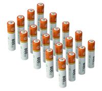 vhbw 20x batteria AAA micro compatibile con Siemens Gigaset C300, AS280, AS285, AS28H, C300a, AS300 telefono fisso cordless (800mAh, 1,2V, NiMH)