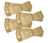 vhbw 20x sacchetto compatibile con Lindhaus RX Hepa 450e, RX Hepa 500 aspirapolvere - carta filtrante/cartone, 38,5cm x 10cm Marrone