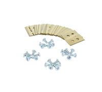 vhbw 24x Lama di ricambio compatibile con Mammotion Luba Mini tagliaerba - oro/argento, in acciaio (rivestito in titanio)