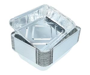 vhbw 25x Vaschette per Barbecue a Gas - vassoi in Alluminio, Alluminio, 22 x 15 x 4 cm