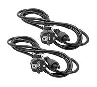 vhbw 2X Alimentatore con Spina Tedesca Compatibile con Vorwerk VR200 Base di Ricarica, VR300 Base di Ricarica - Connettore C5 (Micky Mouse), 2 m