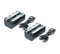 vhbw 2x batteria compatibile con Atomos Ninja 10-bit DTE fotocamera (2000mAh, 7,4V, Li-Ion)