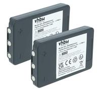 vhbw 2x batteria compatibile con Autec LK NEO Radiocomando Industriale, Telecomando (2000mAh, 3,7V, Li-Poly) - Nero