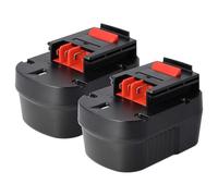 vhbw 2x Batteria compatibile con Black & Decker EPC126BK, EPC128, EPC128 V, EPC128BK, EPC12CA attrezzi da lavoro (1500mAh, 12V, NiMH)