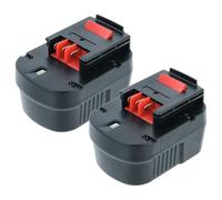 vhbw 2x batteria compatibile con Black & Decker XTC12IK, XTC12IKH utensile (2000 mAh, NiMH, 12 V)