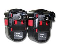 vhbw 2x batteria compatibile con Bosch GSB 24 VE-2, GSA 24VE, GSB 24VE-2, GMC 24V, GSA 24V, GLI 24V utensile elettrico (3000 mAh, NiMH, 24 V)