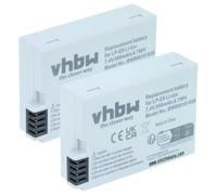 vhbw 2x batteria compatibile con Canon EOS 550, 550D, 600, 600D, 650, 650D, 700D, Kiss X4 fotocamera digitale DSLR (900mAh, 7,2V, Li-Ion)