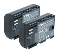 vhbw 2x batteria compatibile con Canon EOS 7D Mark II, 70D, 90D, R, 6D Mark II, 80D, R5 C, 7D, R5 fotocamera (1300mAh, 7,4V, Li-Ion), infochip