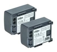 vhbw 2x batteria compatibile con Canon FS200, FS21, FS22, FS30, FS20, FS300 | videocamera camcorder (800mAh, 7,2V, Li-Ion) con infochip