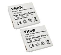 vhbw 2x batteria compatibile con Canon IXUS 30, 40, 255 HS, 50, 82 fotocamera (600mAh, 3,6V, Li-Ion)