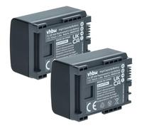 vhbw 2x batteria compatibile con Canon Legria HF21, FS46, HF20, HF200, HF G10 videocamera camcorder (750mAh, 7,2V, Li-Ion) con infochip