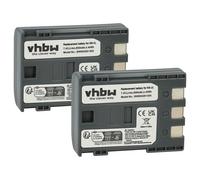 vhbw 2x batteria compatibile con Canon Legria MVX350i, MVX30i, MVX35i, MVX40, MVX45i, MVX330i videocamera camcorder (600mAh, 7,2V, Li-Ion)