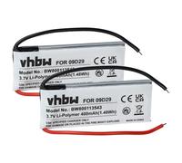 vhbw 2x batteria compatibile con Cardo Q2 Pro, Q2, Scala Rider FM, Scala Rider Freecom 2 navigatore GPS (400mAh, 3,7V, Li-Poly)