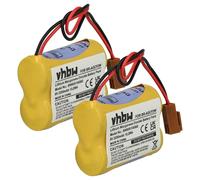 vhbw 2x batteria compatibile con GE Fanuc A06B-0177-D106, A06B0177D106 Programmable Logic Controller (2200mAh, 6V, Li-MnO2)