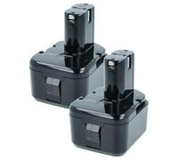 vhbw 2x batteria compatibile con Hitachi DS 12DVF3, DS12DVF2, DS 12DVF2, DS 12DVF, DW18D, DW 18D, DS12DVF3 utensile (2100 mAh, NiMH, 12 V)